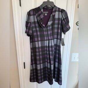 Jessica Howard Plaid Dress – Size Large – NWT